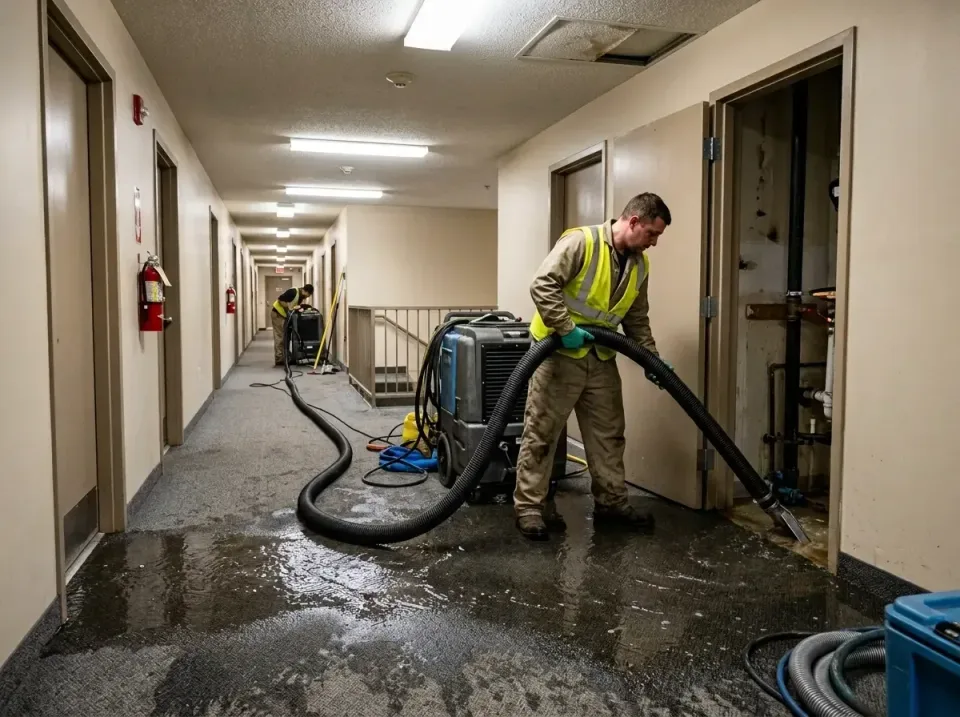 multi-unit-apartment-hallway-f-005 — frequently asked questions, Emergency Burst Pipe Water Extraction & Removal in Ferdinan…